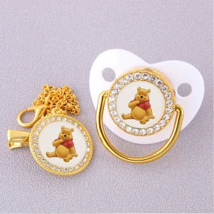 Rhinestone Pacifier with Clip & Magnet